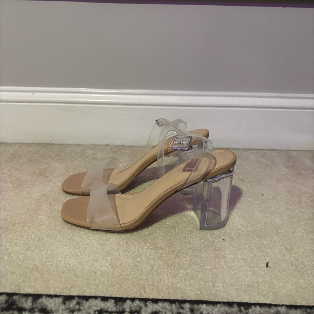 Clear heels  ( will be cleaned prior to shipping )